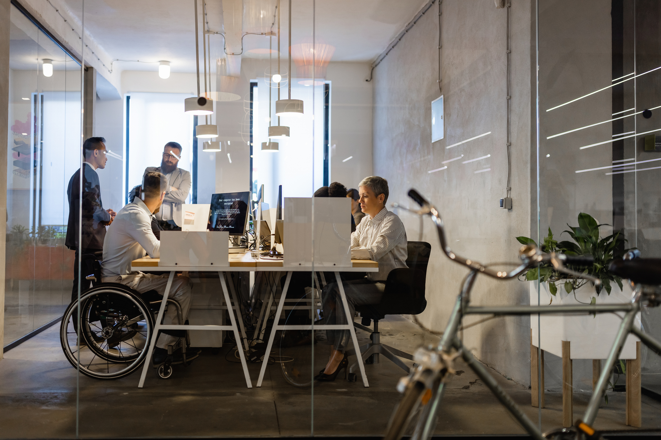 Cybersecurity experts working on protecting company from digital attacks